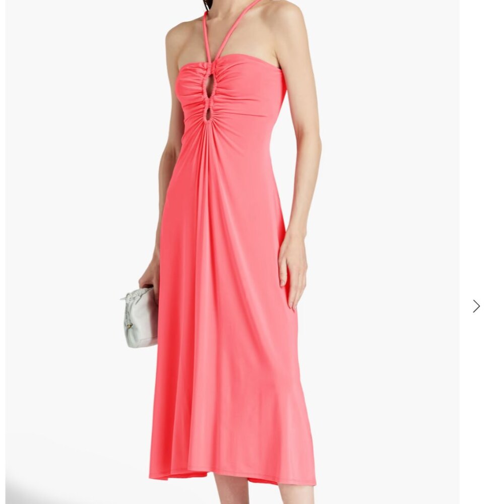 A.L.C. Pink Halter Maxi Dress | Keyhole Cutout | Size M | Vacation Wedding